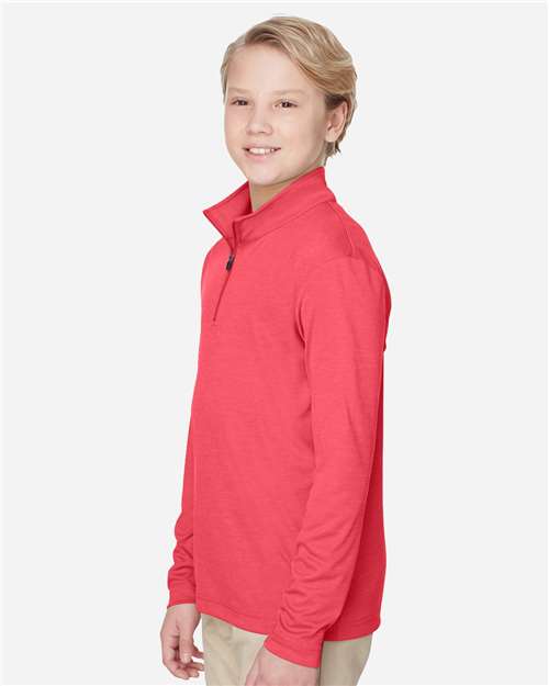 Team 365 Youth Zone Sonic Heather Performance Quarter-Zip Pullover TT31HY