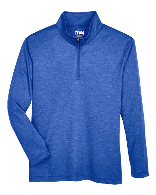 Team 365 Youth Zone Sonic Heather Performance Quarter-Zip Pullover TT31HY