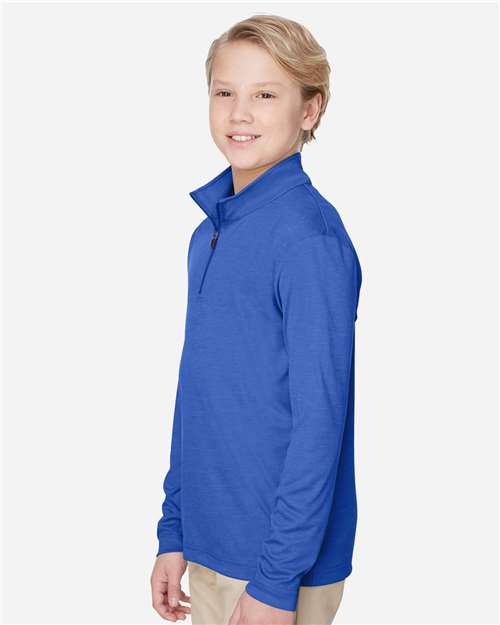 Team 365 Youth Zone Sonic Heather Performance Quarter-Zip Pullover TT31HY