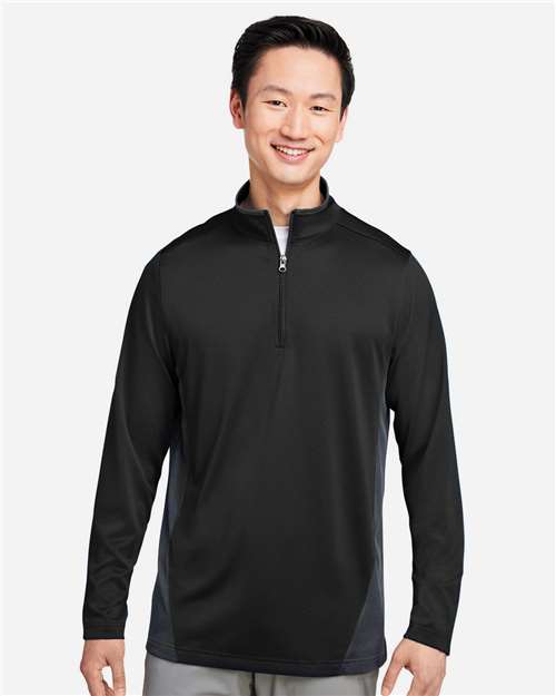 Harriton Men's Flash Snag Protection Plus IL Colorblock Quarter-Zip Pullover M786