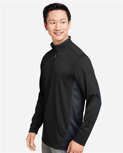 Harriton Men's Flash Snag Protection Plus IL Colorblock Quarter-Zip Pullover M786