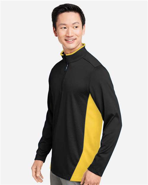 Harriton Men's Flash Snag Protection Plus IL Colorblock Quarter-Zip Pullover M786