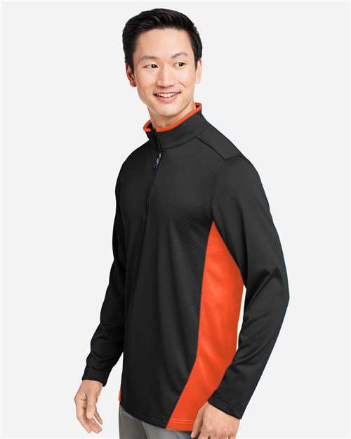Harriton Men's Flash Snag Protection Plus IL Colorblock Quarter-Zip Pullover M786
