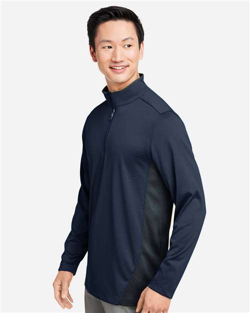 Harriton Men's Flash Snag Protection Plus IL Colorblock Quarter-Zip Pullover M786