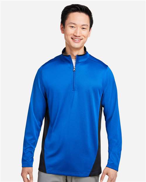 Harriton Men's Flash Snag Protection Plus IL Colorblock Quarter-Zip Pullover M786