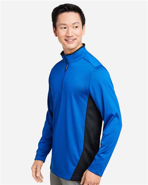 Harriton Men's Flash Snag Protection Plus IL Colorblock Quarter-Zip Pullover M786