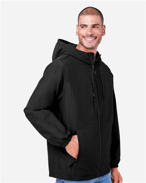 Harriton Unisex Flex Twill Hooded Jacket M73