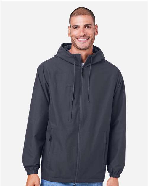 Harriton Unisex Flex Twill Hooded Jacket M73