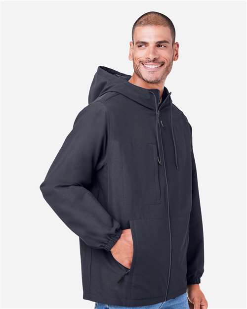 Harriton Unisex Flex Twill Hooded Jacket M73