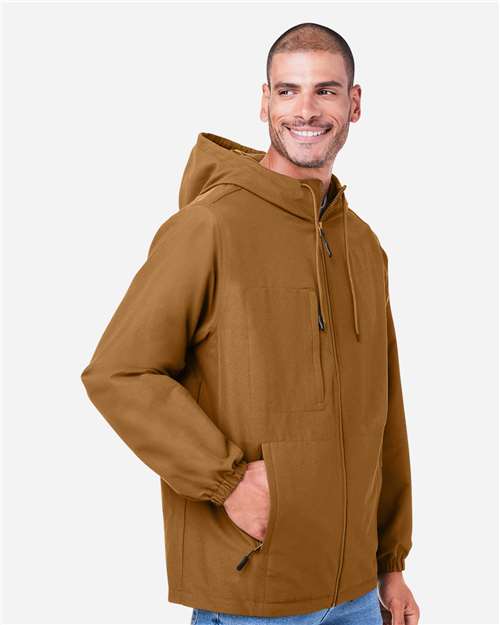Harriton Unisex Flex Twill Hooded Jacket M73