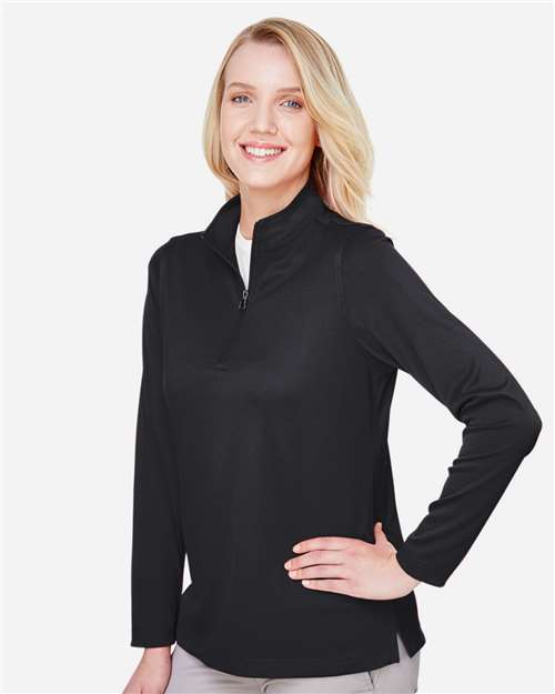 Harriton Women's Advantage Snag Protection Plus Quarter-Zip Pullover M748W