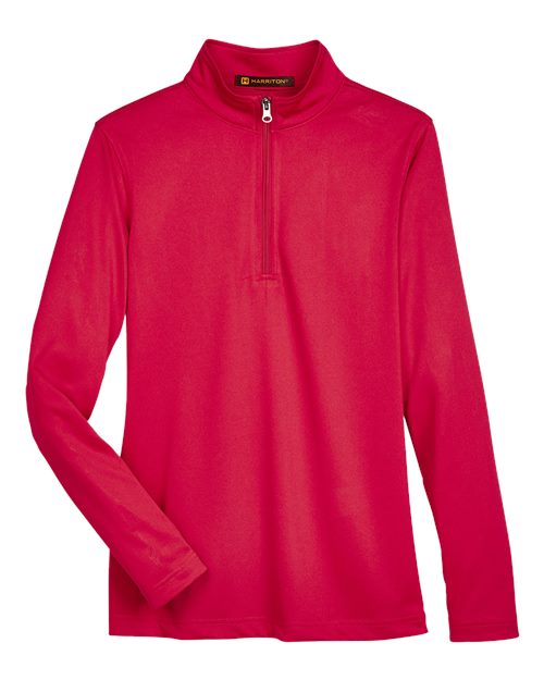 Harriton Women's Advantage Snag Protection Plus Quarter-Zip Pullover M748W