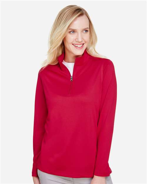 Harriton Women's Advantage Snag Protection Plus Quarter-Zip Pullover M748W