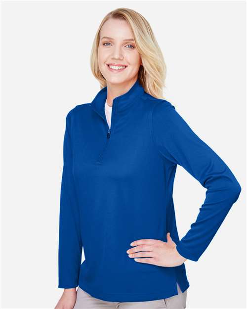 Harriton Women's Advantage Snag Protection Plus Quarter-Zip Pullover M748W