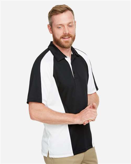 Harriton Men's Advantage Snag Protection Plus IL Colorblock Polo M385