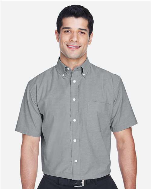 Harriton Men's Oxford Short Sleeve with Stain-Release M600S