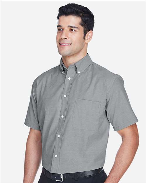 Harriton Men's Oxford Short Sleeve with Stain-Release M600S