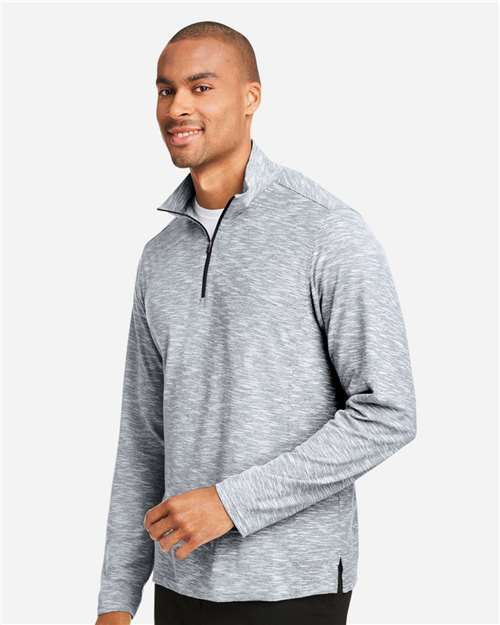 North End Men's Eclipse Jacquard Quarter-Zip Pullover NE415