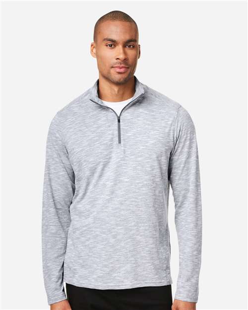 North End Men's Eclipse Jacquard Quarter-Zip Pullover NE415