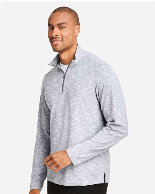 North End Men's Eclipse Jacquard Quarter-Zip Pullover NE415