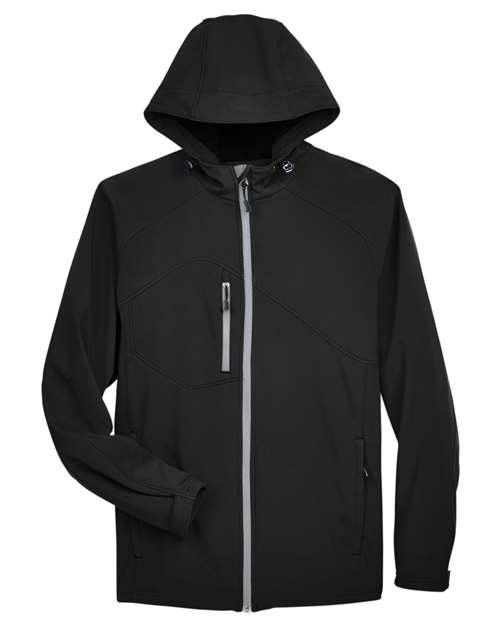 North End Men's Prospect Two-Layer Fleece Bonded Soft Shell Hooded Jacket 88166