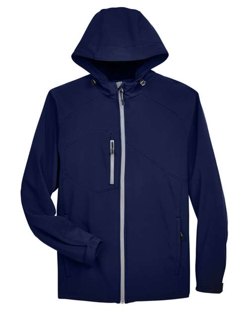 North End Men's Prospect Two-Layer Fleece Bonded Soft Shell Hooded Jacket 88166