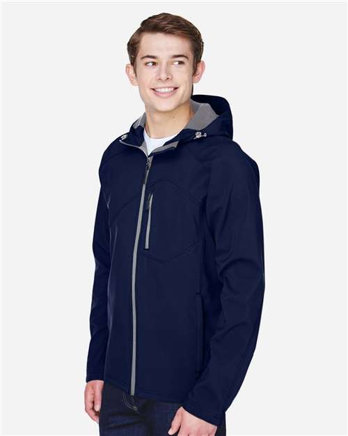 North End Men's Prospect Two-Layer Fleece Bonded Soft Shell Hooded Jacket 88166