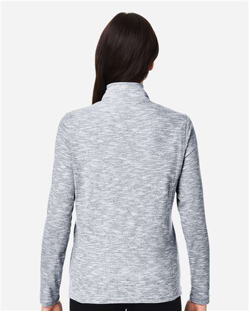 North End Women's Eclipse Jacquard Quarter-Zip Pullover NE415W
