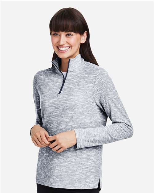 North End Women's Eclipse Jacquard Quarter-Zip Pullover NE415W