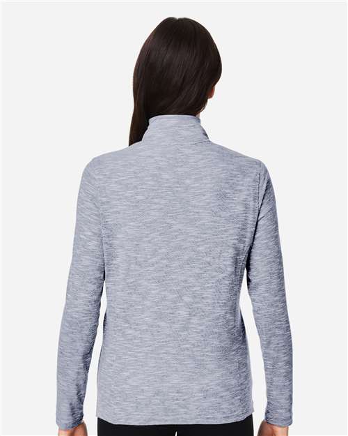 North End Women's Eclipse Jacquard Quarter-Zip Pullover NE415W