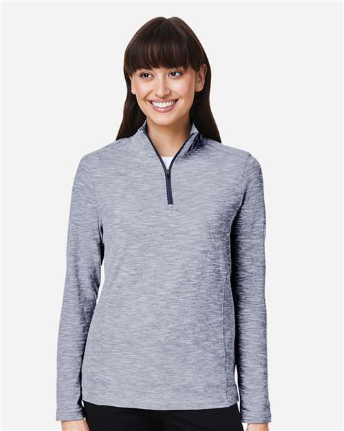 North End Women's Eclipse Jacquard Quarter-Zip Pullover NE415W