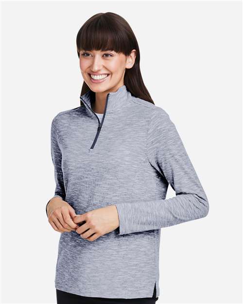 North End Women's Eclipse Jacquard Quarter-Zip Pullover NE415W