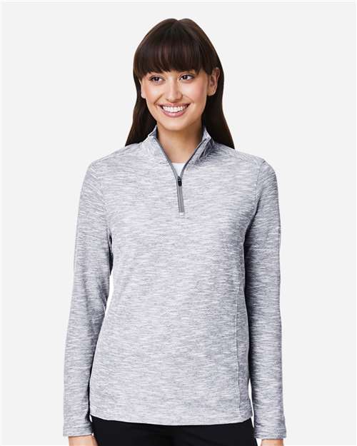 North End Women's Eclipse Jacquard Quarter-Zip Pullover NE415W