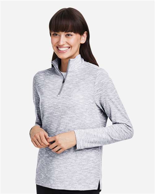 North End Women's Eclipse Jacquard Quarter-Zip Pullover NE415W