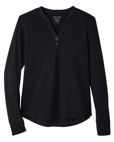 Women's Stretch V-Neck Snap Pullover