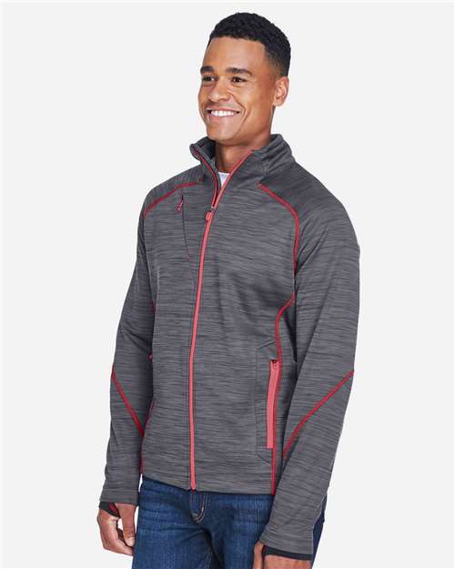 North End Men's Flux Mélange Bonded Fleece Jacket 88697