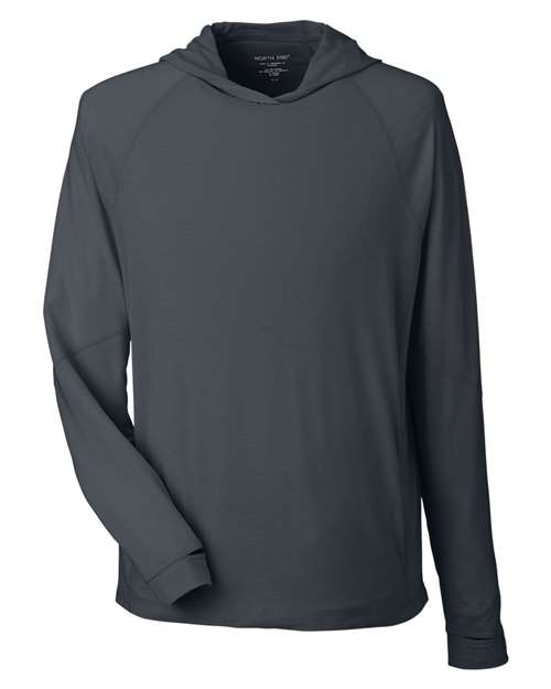 North End Unisex JAQ Stretch Performance Hooded Long Sleeve T-Shirt NE105