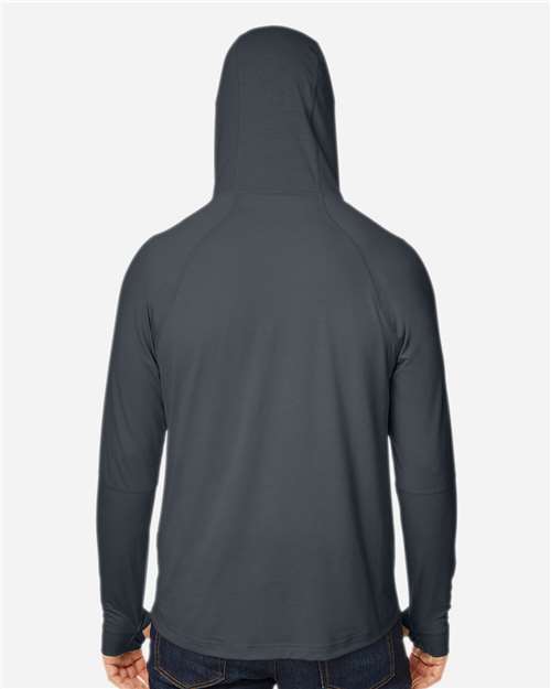 North End Unisex JAQ Stretch Performance Hooded Long Sleeve T-Shirt NE105