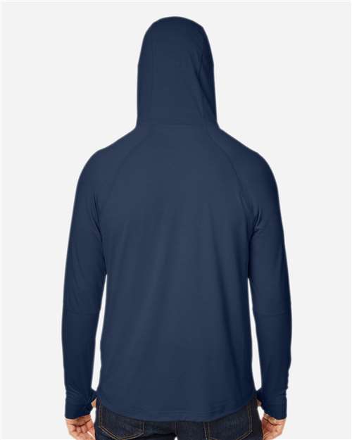 North End Unisex JAQ Stretch Performance Hooded Long Sleeve T-Shirt NE105