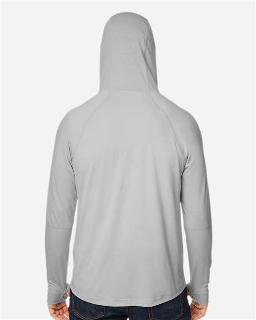 North End Unisex JAQ Stretch Performance Hooded Long Sleeve T-Shirt NE105