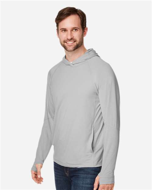 North End Unisex JAQ Stretch Performance Hooded Long Sleeve T-Shirt NE105