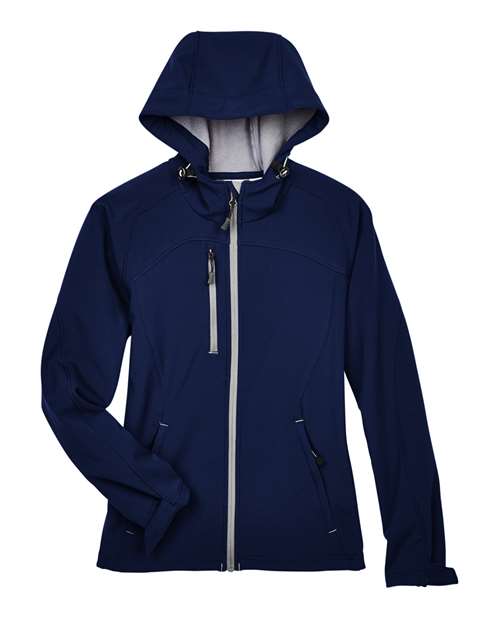 North End Women's Prospect Two-Layer Fleece Bonded Soft Shell Hooded Jacket 78166