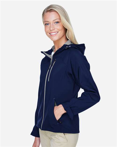 North End Women's Prospect Two-Layer Fleece Bonded Soft Shell Hooded Jacket 78166