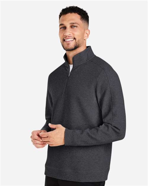 North End Men's Spirit Textured Quarter-Zip Pullover NE725