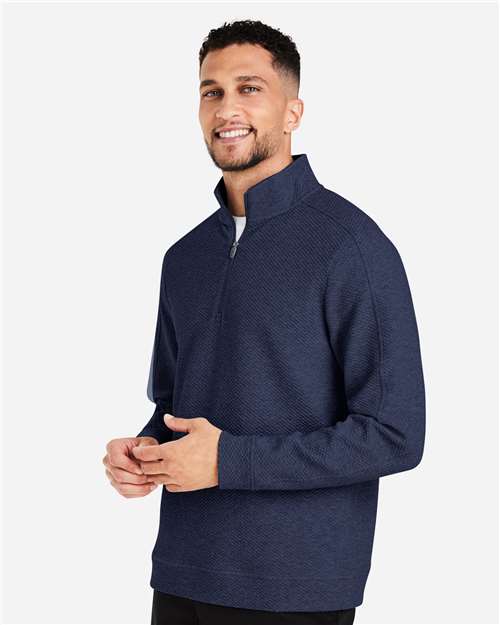 North End Men's Spirit Textured Quarter-Zip Pullover NE725