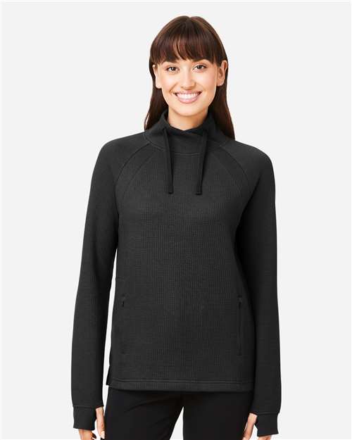 North End Women's Rhythm Waffle Cross-Neck Pullover NE200W