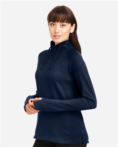 North End Women's Rhythm Waffle Cross-Neck Pullover NE200W