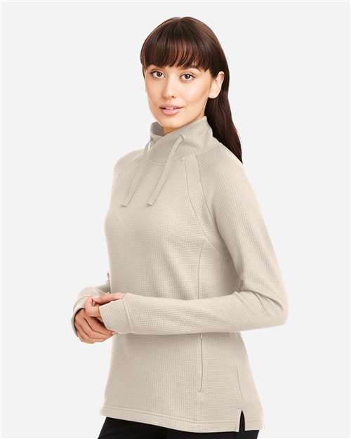 North End Women's Rhythm Waffle Cross-Neck Pullover NE200W