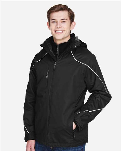 North End Men's Angle 3-In-1 Jacket with Bonded Fleece Liner 88196
