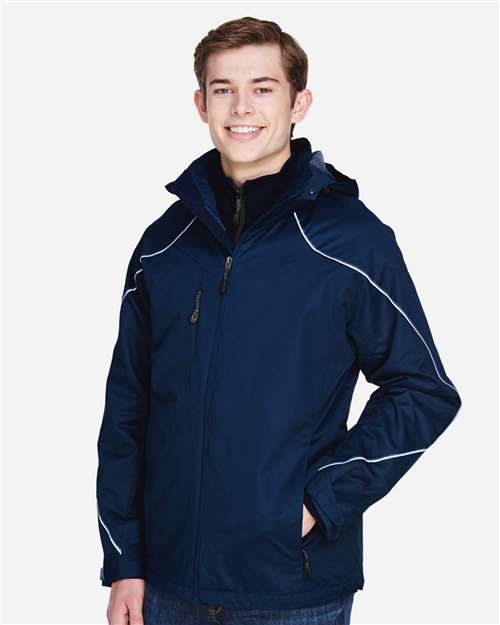 North End Men's Angle 3-In-1 Jacket with Bonded Fleece Liner 88196